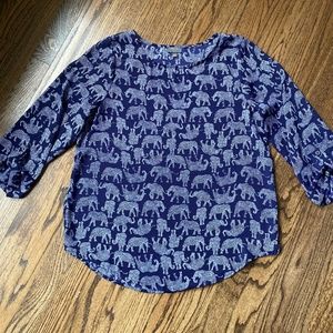 Blue Elephant Blouse